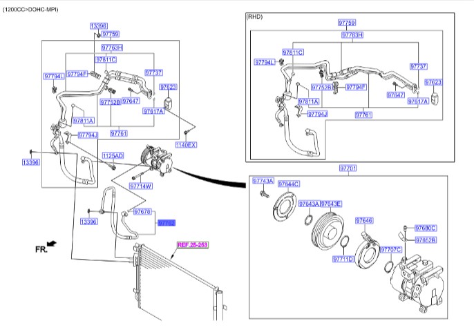 شلنگ کولر Hyundai/KIA Genuine Parts – MOBIS  I20  977621J151
