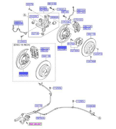 سینی  پشت دیسک چرخ جنسیس Hyundai/KIA Genuine Parts – MOBIS  582502M700