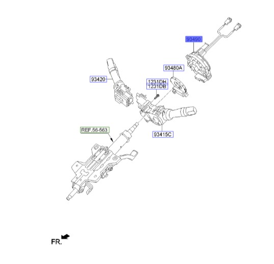 فنر ساعتی هیوندای اپتیما  Hyundai/KIA Genuine Parts – MOBIS 934902T210