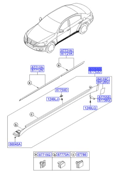رکاب چپ جنسیس Hyundai/KIA Genuine Parts – MOBIS    877513M000 