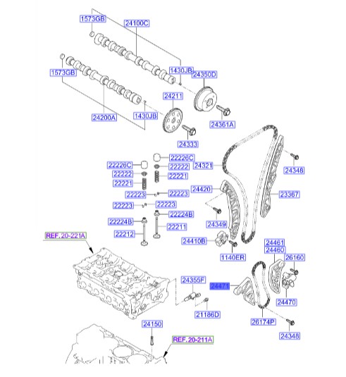 بالشتک زنجیر اویل پمپ سراتو  | Hyundai/KIA Genuine Parts | سراتو سایپایی و وارداتی, سراتو کوپه , اپتیما - اپتیما  , کارنز  , اسپورتیج , سوناتا  , سوناتا-توسان  2447125052