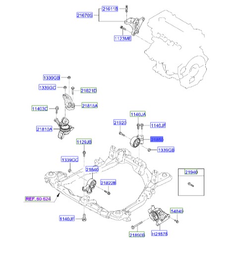 دسته موتور سراتو | دسته موتور عقب | Genuine Parts | سراتو LD (مدلهای 2007 تا 2009)  219302F150