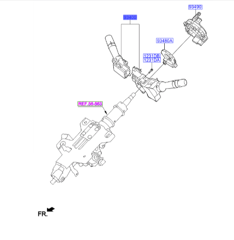 دسته راهنما آزرا Hyundai/KIA Genuine Parts – MOBIS  934003V000