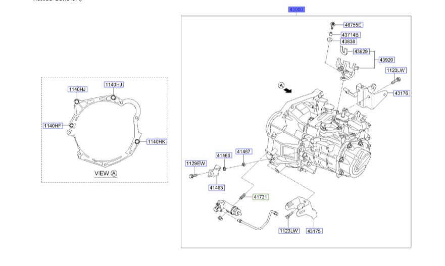 گیربکس سراتو دنده ای TD | 4300026530 | Hyundai/KIA Genuine Parts – MOBIS