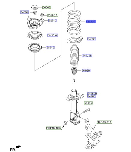 فنر لول جلو سراتو | 54630A7221 | Hyundai/KIA Genuine Parts – MOBIS