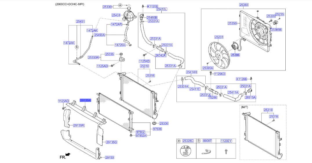 محافظ بادگیر چپ اسپورتیج 2016 – محافظ بادگیر رادیاتور | Hyundai/KIA Genuine Parts | اسپورتیج QL مدل 2016 تا 2021