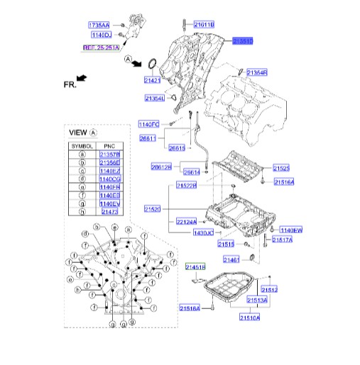 درپوش تسمه تایم سانتافه  | Hyundai/KIA Genuine Parts | کادنزا VG  کارنیوال VQ , سورنتو XM , آزرا HG , سانتافه DM 