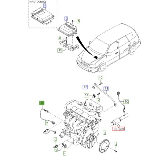 سنسور اکسیژن جلو سراتو  | Hyundai/KIA Genuine Parts | سراتو LD  – اسپورتیج– توسان  3921023750