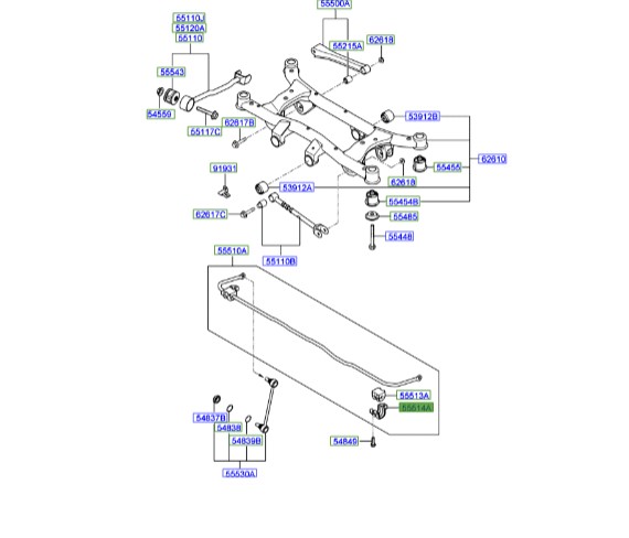 بست لاستیک چاکدار توسان | 555142E000 | Hyundai/KIA Genuine Parts – MOBIS