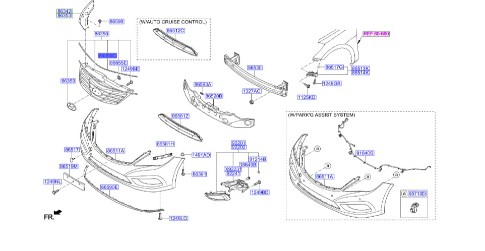 نوار بالای جلو پنجره آزرا  Hyundai/KIA Genuine Parts – MOBIS   863593V000