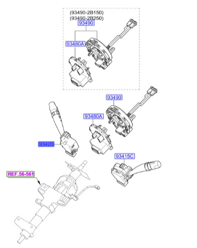 دسته برف پاک کن هیوندای سانتافه  Hyundai/KIA Genuine Parts – MOBIS  934202B001