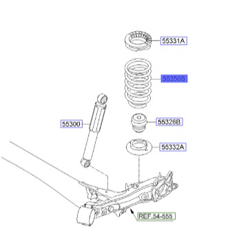 فنر لول عقب سراتو 2015 | Hyundai/KIA Genuine Parts – MOBIS | سراتو  مدل 2014 تا 2018  55330A7100
