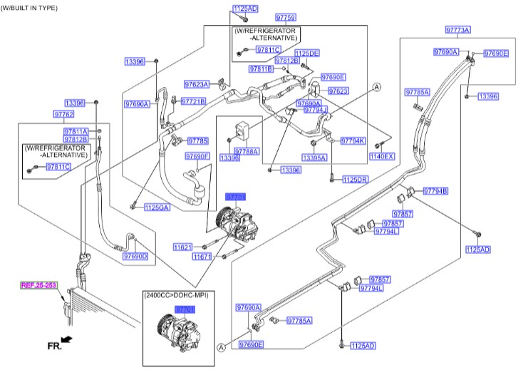 کمپرسور کولر Hyundai/KIA Genuine Parts – MOBIS   IX45  977011U500 