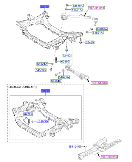 رام جلو هیوندای جنسیس  Hyundai/KIA Genuine Parts – MOBIS  624103N000
