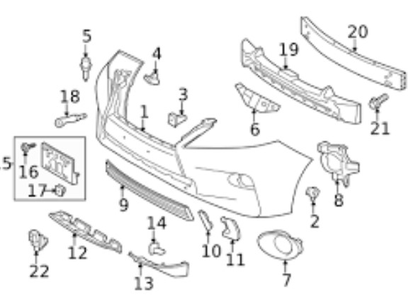 سپر جلو لکسوس RX350 521190E140