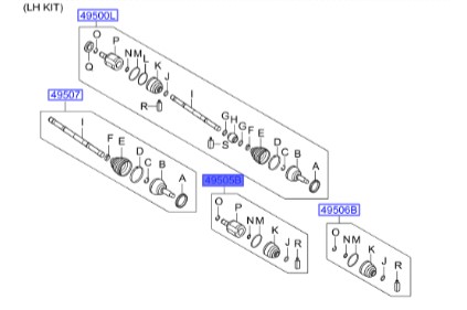 سر پلوس گیربکس چپ Hyundai/KIA Genuine Parts – MOBIS   I20 495361J201