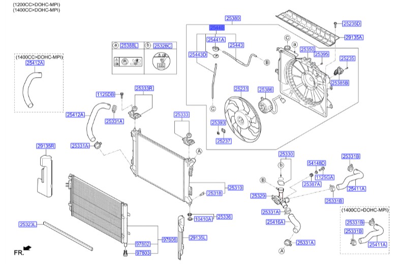 درب مخزن ذخیره آب هیوندای Hyundai/KIA Genuine Parts – MOBIS    I20  25440C8000