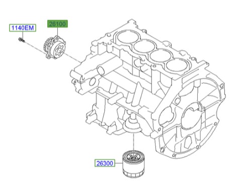 دنده اویل پمپ کرمان Hyundai/KIA Genuine Parts – MOBIS  i20  2131003900 