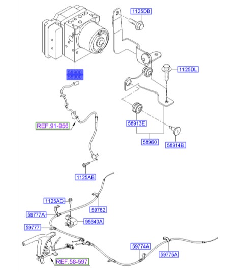 بلوک abc توسان  Hyundai/KIA Genuine Parts – MOBIS  589201F050