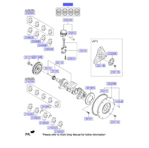 رینگ موتور اکسنت  Hyundai/KIA Genuine Parts – MOBIS  230402B000 