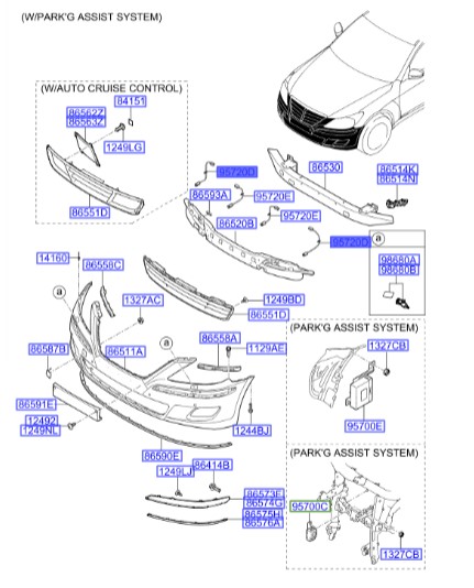 سنسور سپر جلو جنسیس Hyundai/KIA Genuine Parts – MOBIS 957203M010YB6 