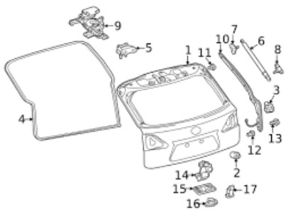 قفل برقی صندوق عقب لکسوس RX350 693500E010