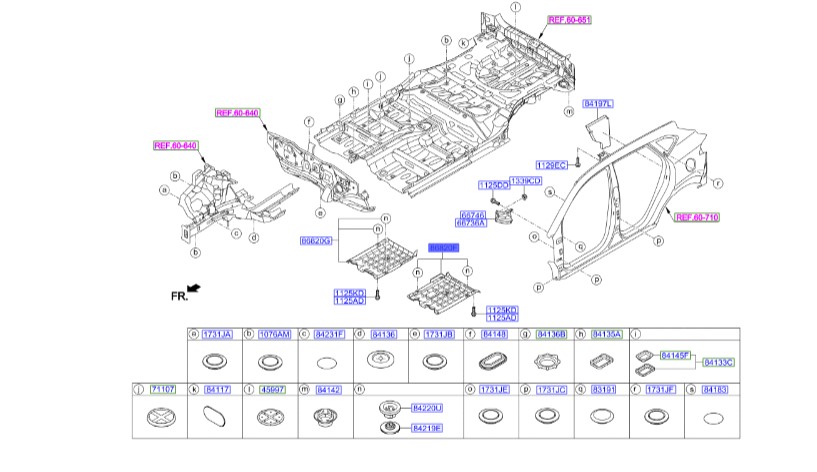 کاور زیر بدنه عقب چپ توسان | پوشش زیرین عقب چپ | کاور زیر خودرو سمت چپ | Hyundai/KIA Genuine Parts – MOBIS | Hyundai Tucson TL مدل 2015 تا 2018 | 84137D3000