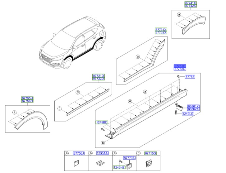 رکاب چپ هیوندای توسان  Hyundai/KIA Genuine Parts – MOBIS   87751D7100