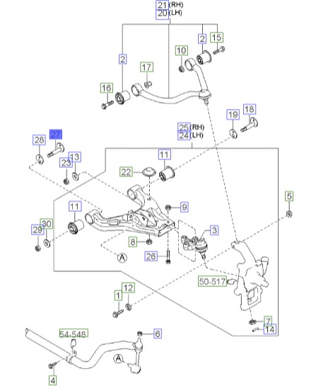 پیچ طبق موهاوی سورنتو Hyundai/KIA Genuine Parts 542203E500