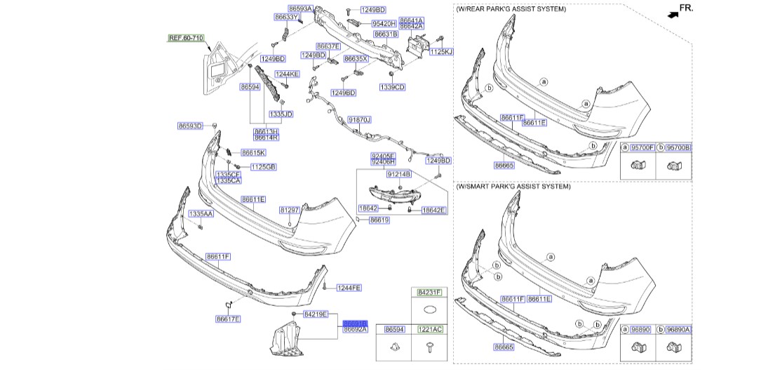 زیر سپر عقب چپ اسپورتیج 2017 | Hyundai/KIA Genuine Parts | اسپورتیج QL مدل 2016 تا 2021