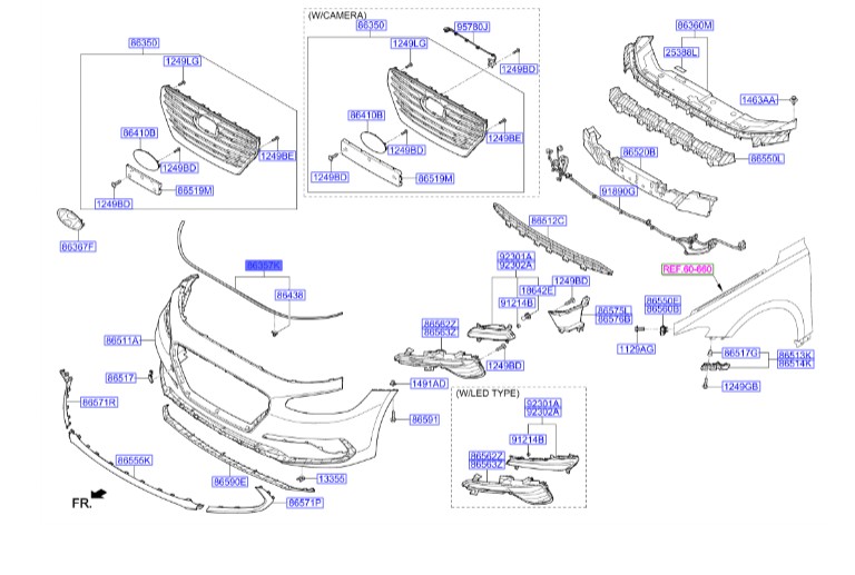زه بالا جلو پنجره آزرا  Hyundai/KIA Genuine Parts – MOBIS  86357G8000