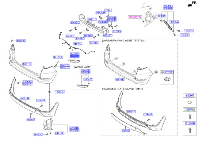 مه شکن عقب راست توسان  Hyundai/KIA Genuine Parts – MOBIS  92406D3000 