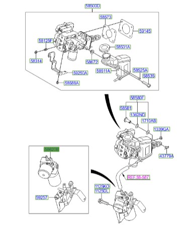 پمپ تعلیق سوناتا ال اف Hyundai/KIA Genuine Parts – MOBIS  58620E6000 