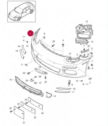 سپر جلو پورشه پانامرا  (اورجینال)