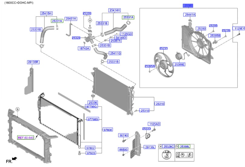 فن کامل النترا  Hyundai/KIA Genuine Parts – MOBIS   25380F2000 