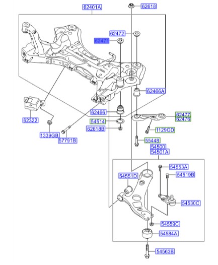 لاستیک رام کادنزا  Hyundai/KIA Genuine Parts – MOBIS  624783V000