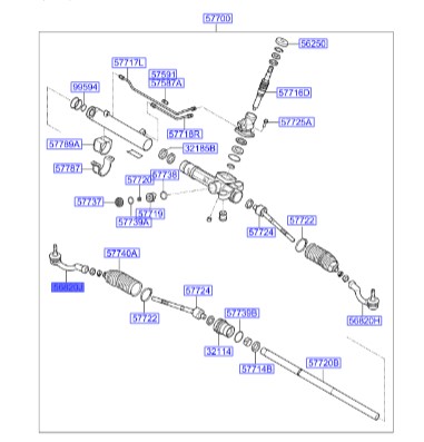 سیبک فرمان راست جنسیسHyundai/KIA Genuine Parts – MOBIS   568203M010 