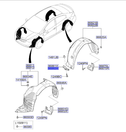 گل پخش کن عقب راست سراتو YD | 86862A7100 | Hyundai/KIA Genuine Parts – MOBIS