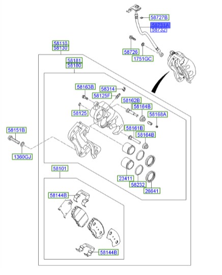 شلنگ پایین رادیاتور سوناتا  Hyundai/KIA Genuine Parts – MOBIS  587312B010 