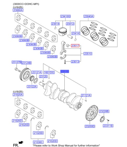 میل لنگ هیوندای آزرا  Hyundai/KIA Genuine Parts – MOBIS  231103L100