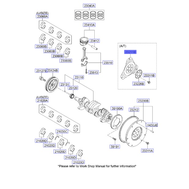 صفحه ته میل لنگ سراتو  Hyundai/KIA Genuine Parts – MOBIS  232112B051