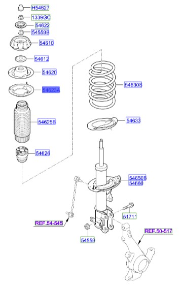 لاستیک ضربه گیر فنر لول پیکانتو Hyundai/KIA Genuine Parts – MOBIS 546231p000 