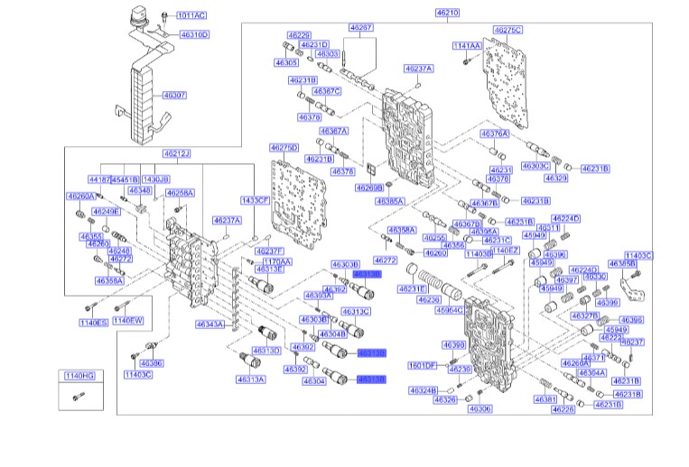 سوپاپ ساعتی گیربکس سانتافه Hyundai/KIA Genuine Parts – MOBIS   463133B661 