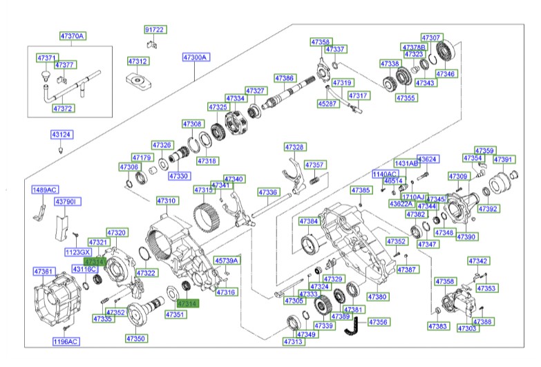 کاسه نمد ترنسفر گیربکس سورنتو Hyundai/KIA Genuine Parts – MOBIS 473144b000 