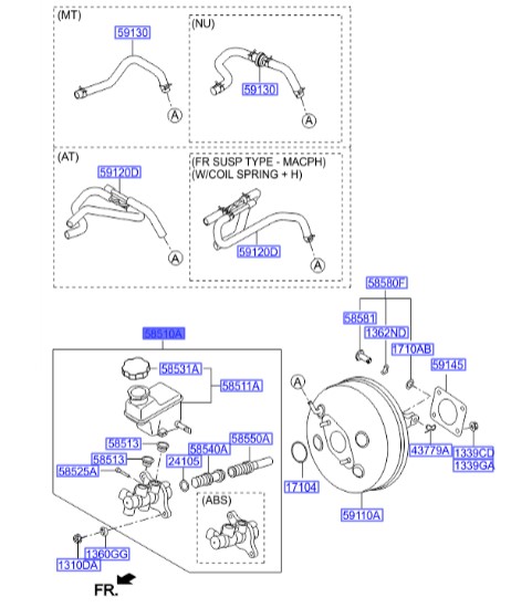 سیلندر ترمزHyundai/KIA Genuine Parts – MOBIS    IX35  585103S250 