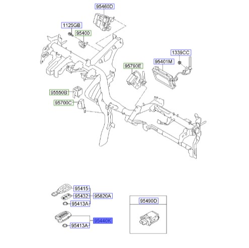 ریموت کنترل کیا سراتو 2010 | Hyundai/KIA Genuine Parts – MOBIS | سراتو مدل 2010 تا 2014  954401M110