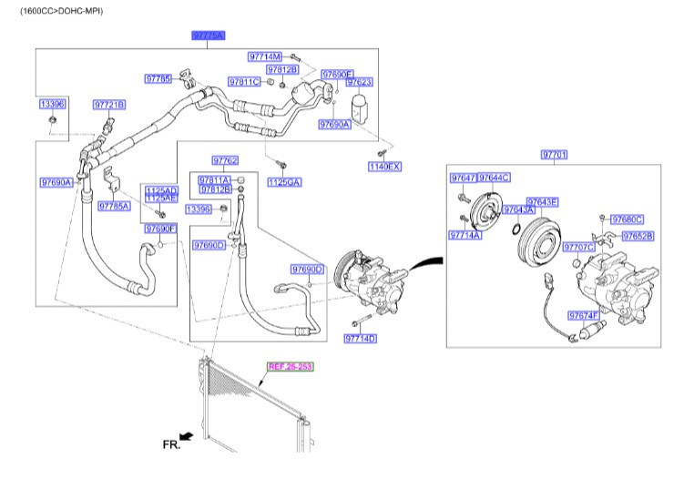 شلنگ کولر  Hyundai/KIA Genuine Parts – MOBIS  I30 97775A7000