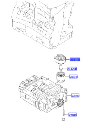 پایه فیلتر اوپتیما  Hyundai/KIA Genuine Parts – MOBIS  264102G100