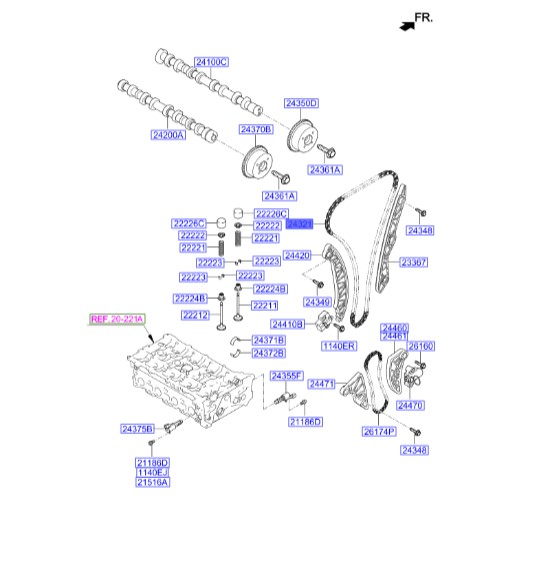 زنجیر تایم سوناتا  | Hyundai/KIA Genuine Parts | اپتیما – سورنتو – اسپورتیج – اسپورتیج – سوناتا– سوناتا – توسان – سانتافه 