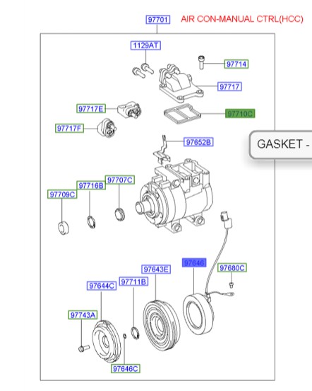 بوبین کولر هیوندای آوانته Hyundai/KIA Genuine Parts – MOBIS  976412D500